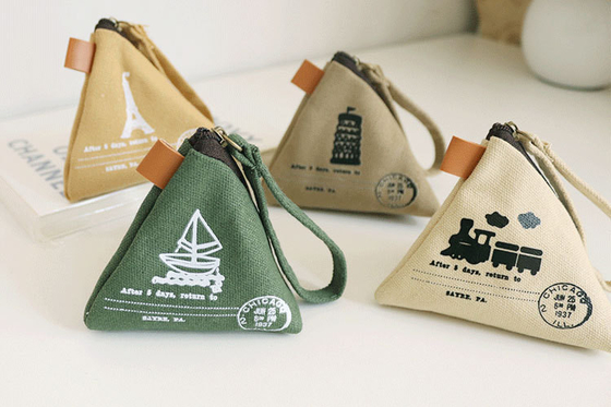 Pribadi Kreatif Retro ZONGZI Koin Dompet Wanita MINI Kanvas Seni Cute Koin Tas Kunci Tas