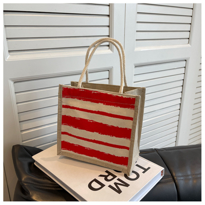 TOTE BAG CANVAS BAG CANVAS GIRL TOTE INS PORTABLE BENTO LUNCH BOX WORK baru dicetak