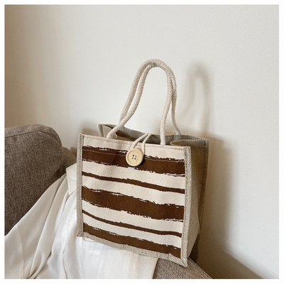 TOTE BAG CANVAS BAG CANVAS GIRL TOTE INS PORTABLE BENTO LUNCH BOX WORK baru dicetak