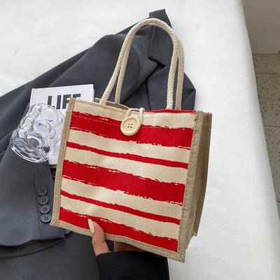 TOTE BAG CANVAS BAG CANVAS GIRL TOTE INS PORTABLE BENTO LUNCH BOX WORK baru dicetak
