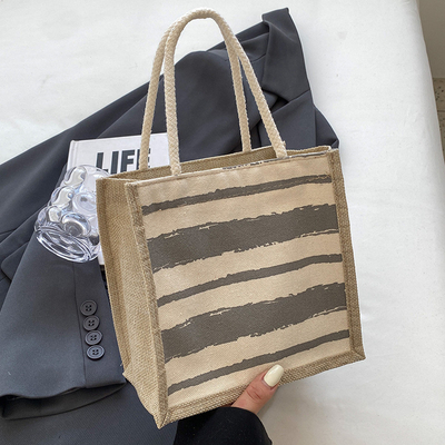 TOTE BAG CANVAS BAG CANVAS GIRL TOTE INS PORTABLE BENTO LUNCH BOX WORK baru dicetak