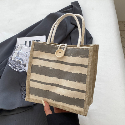 TOTE BAG CANVAS BAG CANVAS GIRL TOTE INS PORTABLE BENTO LUNCH BOX WORK baru dicetak