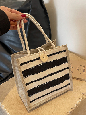 TOTE BAG CANVAS BAG CANVAS GIRL TOTE INS PORTABLE BENTO LUNCH BOX WORK baru dicetak