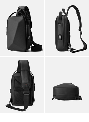 Tas dada pria baru tas bahu kapasitas besar tas crossbody tas laki-laki kantor luang iPad komputer tas dada hard shell