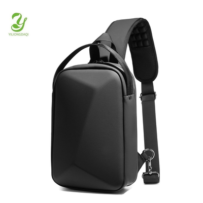 Tas dada pria baru tas bahu kapasitas besar tas crossbody tas laki-laki kantor luang iPad komputer tas dada hard shell
