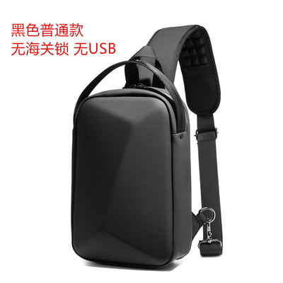 Tas dada pria baru tas bahu kapasitas besar tas crossbody tas laki-laki kantor luang iPad komputer tas dada hard shell