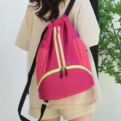 Paket kantong drawstring ransel portabel tas basket basah kering pemisahan tas renang olahraga luar ruangan multi-fungsi
