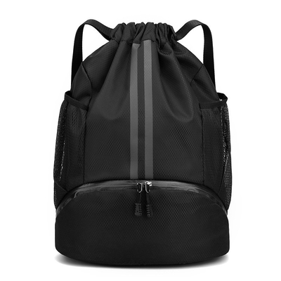 Paket kantong drawstring ransel portabel tas basket basah kering pemisahan tas renang olahraga luar ruangan multi-fungsi