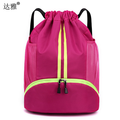 Paket kantong drawstring ransel portabel tas basket basah kering pemisahan tas renang olahraga luar ruangan multi-fungsi