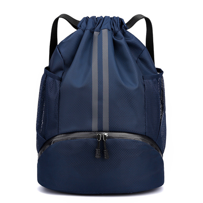 Paket kantong drawstring ransel portabel tas basket basah kering pemisahan tas renang olahraga luar ruangan multi-fungsi