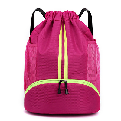 Paket kantong drawstring ransel portabel tas basket basah kering pemisahan tas renang olahraga luar ruangan multi-fungsi