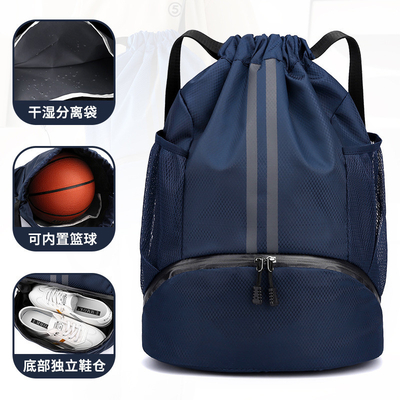 Paket kantong drawstring ransel portabel tas basket basah kering pemisahan tas renang olahraga luar ruangan multi-fungsi