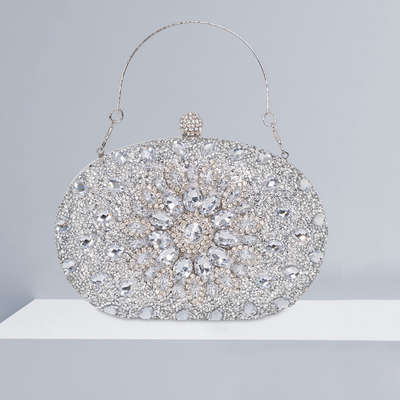 Amazon berlian-dilapisi bunga matahari tas makan malam wanita mode pesta Clutch semua-pertandingan gaun tas malam