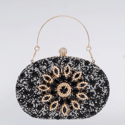 Amazon berlian-dilapisi bunga matahari tas makan malam wanita mode pesta Clutch semua-pertandingan gaun tas malam