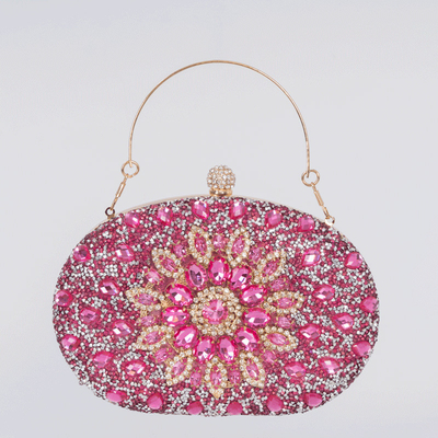 Amazon berlian-dilapisi bunga matahari tas makan malam wanita mode pesta Clutch semua-pertandingan gaun tas malam