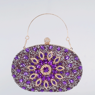 Amazon berlian-dilapisi bunga matahari tas makan malam wanita mode pesta Clutch semua-pertandingan gaun tas malam
