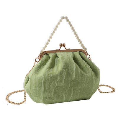2024 NEW RETRO FAIRY SOLID COLOR BAG kecil tangan putih KERUANG BAG Wanita benang bersih dalam BAG crossbody sederhana