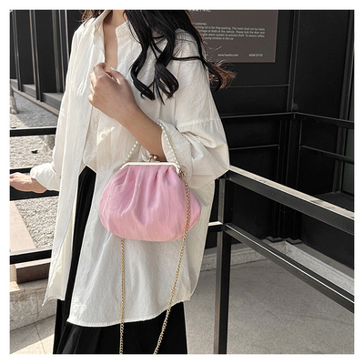 2024 NEW RETRO FAIRY SOLID COLOR BAG kecil tangan putih KERUANG BAG Wanita benang bersih dalam BAG crossbody sederhana