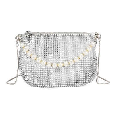 New Pearl Handle imitasi penuh berlian tas tangan tas bahu lintas batas ledakan pesta makan malam tas fashion bahu