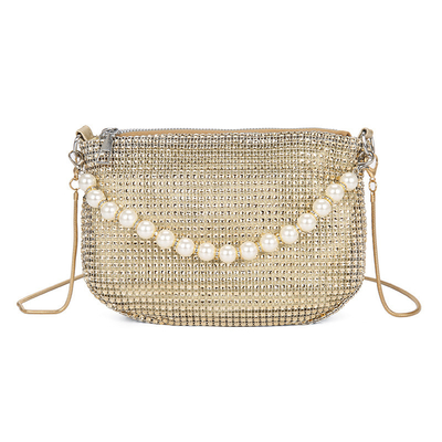 New Pearl Handle imitasi penuh berlian tas tangan tas bahu lintas batas ledakan pesta makan malam tas fashion bahu