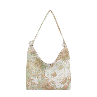 KAPASITAS Besar Tas Wanita Perancis Canvas sederhana Tas Lukisan Minyak Gaya Nasional Tas Bahu TOTE BUCKET BAG