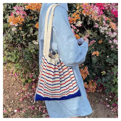Tas bahu literatur pleated baru tas wanita berlapis musim dingin tas rajutan fashion tas wanita lintas batas