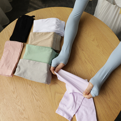ICE SLEEVE ICE SILK SUNSCREEN SLEEVE OUTDOOR THINKED SOLID COLOR SLEEVELESS SLEEVELY FOR MEN AND WOMEN Olahraga mengemudi SLEE