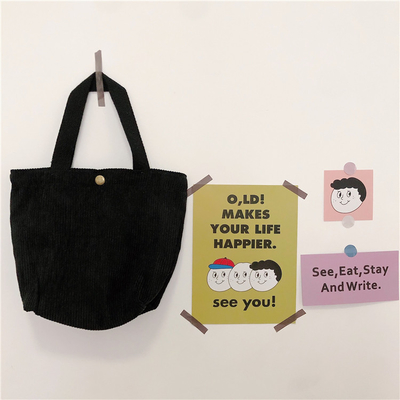 ARTSY CORDUROY BAG Casual PORTABLE MINI LADYS Clutch BAG VINTAGE KATUAN BAG BENTO