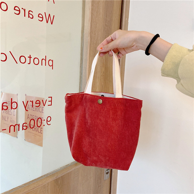 ARTSY CORDUROY BAG Casual PORTABLE MINI LADYS Clutch BAG VINTAGE KATUAN BAG BENTO