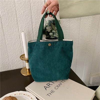 ARTSY CORDUROY BAG Casual PORTABLE MINI LADYS Clutch BAG VINTAGE KATUAN BAG BENTO