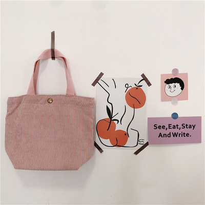ARTSY CORDUROY BAG Casual PORTABLE MINI LADYS Clutch BAG VINTAGE KATUAN BAG BENTO