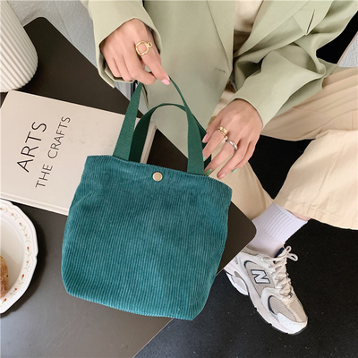 ARTSY CORDUROY BAG Casual PORTABLE MINI LADYS Clutch BAG VINTAGE KATUAN BAG BENTO