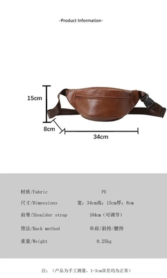Tas dada unisex ultra ringan warna padat sederhana Tas crossbody pria tas bahu