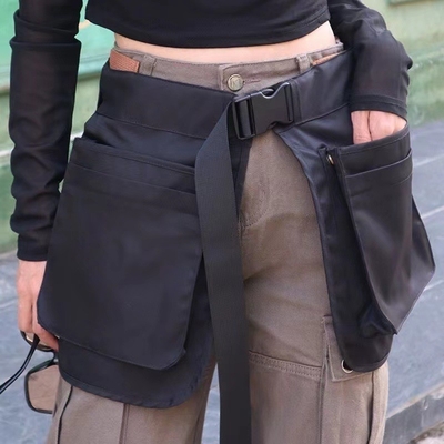 OUTDOOR MULTI-FUNCTIONAL MULTI-POCKET ZIPPER FANNY PACK SPORTS fashion belt apron pinggang segel pinggang gantung tas penyimpanan