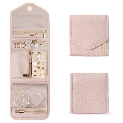 Tas Perhiasan Lipat Tas Perhiasan Portabel Tas Penyimpanan Perhiasan Multi-Cincin Earrings Tas Perhiasan
