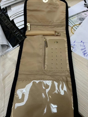 Tas Perhiasan Lipat Tas Perhiasan Portabel Tas Penyimpanan Perhiasan Multi-Cincin Earrings Tas Perhiasan