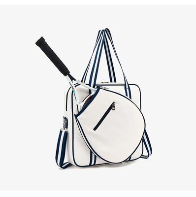 Tas Tennis Tas Tangan Bill Bahu Krossbody Tas Badminton Pria dan Wanita Tas Raket Bergaris Multi-Fungsi