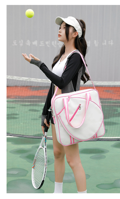 Tas Tennis Tas Tangan Bill Bahu Krossbody Tas Badminton Pria dan Wanita Tas Raket Bergaris Multi-Fungsi