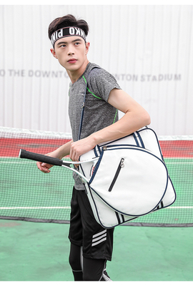Tas Tennis Tas Tangan Bill Bahu Krossbody Tas Badminton Pria dan Wanita Tas Raket Bergaris Multi-Fungsi