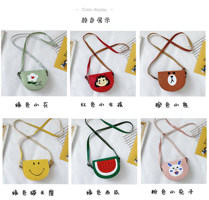 2024 FASHION NEW GIRL BABY FASHION bahu tas crossbody tas kartun perubahan putri tas kecil