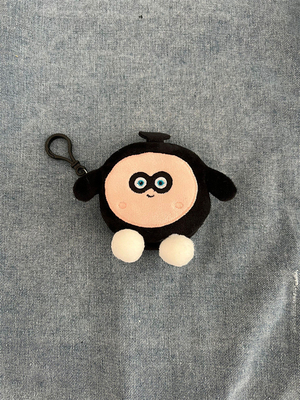 Telur RUND PARTY PLUSH KOIN dompet tas sekolah gantungan earphone penyimpanan tas koin kantong