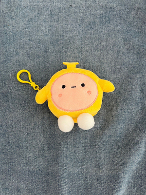 Telur RUND PARTY PLUSH KOIN dompet tas sekolah gantungan earphone penyimpanan tas koin kantong