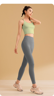 NEW SOLID COLOR SPLICING YOGA Pakaian cepat kering tahan kejut pengumpulan tanpa jejak kecantikan kembali olahraga kebugaran pakaian tas