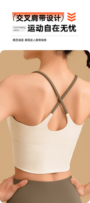 NEW SOLID COLOR SPLICING YOGA Pakaian cepat kering tahan kejut pengumpulan tanpa jejak kecantikan kembali olahraga kebugaran pakaian tas