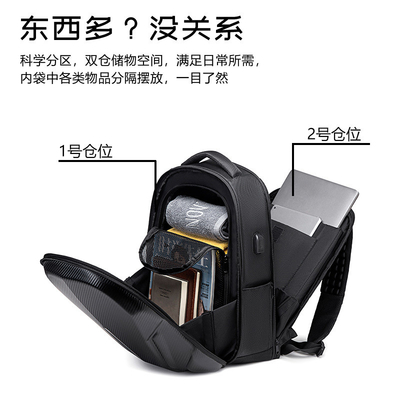 KERJA BARU ransel harian ransel pria kapasitas besar shock-absorbing waterproof tas sekolah tas laptop