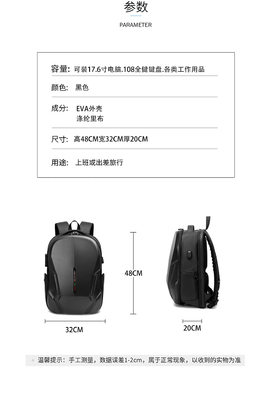 KERJA BARU ransel harian ransel pria kapasitas besar shock-absorbing waterproof tas sekolah tas laptop