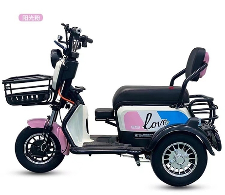 TRICYCLE ELEKTRIK BARU yang kecil membawa bayinya sendiri ke rumah untuk mengambil anak-anak