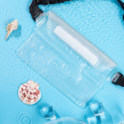 3 Lapisan SEALED Telepon seluler besar waterproof tas miring STRADDLE Berenang waterproof FANNY PACK PVC rafting laut terbuka