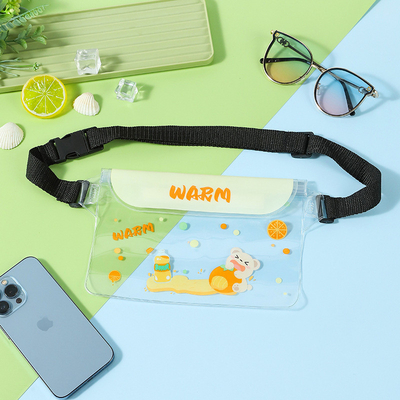 3 Lapisan SEALED Telepon seluler besar waterproof tas miring STRADDLE Berenang waterproof FANNY PACK PVC rafting laut terbuka