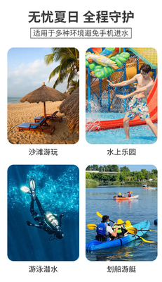 3 Lapisan SEALED Telepon seluler besar waterproof tas miring STRADDLE Berenang waterproof FANNY PACK PVC rafting laut terbuka